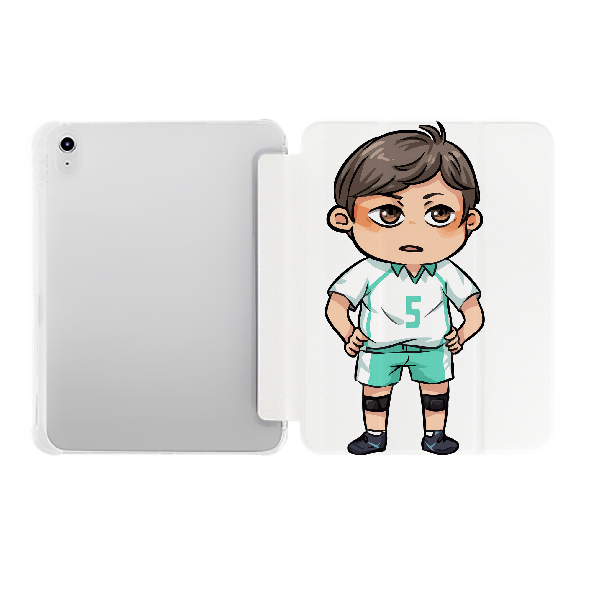 （画像用） ハイキュー!! Haikyu!! IPad ケース ペン収納付き 三つ折りスタンド PUレザー×シリコン 対応機種9.5/10.5/10.9インチ